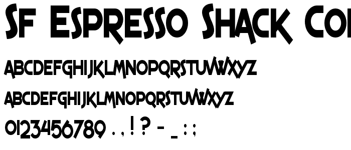 SF Espresso Shack Condensed Bold font